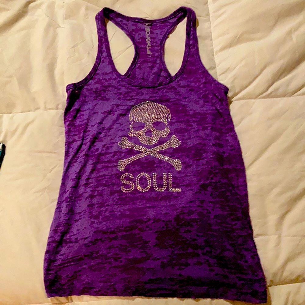 ☠️💛Soul Cycle Rhinestone tank top